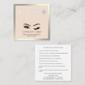 Elegant luxe wink zweeft make-up eye aftercare klantenkaartje (Voorkant / Achterkant)