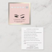 Elegant luxe wink zweeft make-up eye aftercare klantenkaartje (Voorkant / Achterkant)