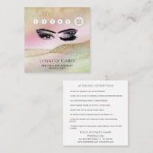 Elegant luxe wink zweeft make-up eye aftercare klantenkaartje (Voorkant / Achterkant)
