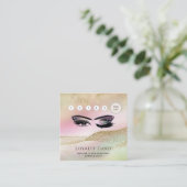 Elegant luxe wink zweeft make-up eye aftercare klantenkaartje (Staand voorkant)