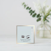 Elegant luxe wink zweeft make-up eye aftercare klantenkaartje (Staand voorkant)