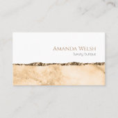 Elegant luxe witte goudglitter butique visitekaartje (Voorkant)