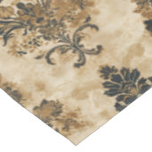 Elegant Luxe Zwart Goud Beige Ivoor Damast Tafelkleed (Gekanteld)