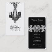 Elegant luxe zwart-wit ontwerp visitekaartje (Voorkant / Achterkant)