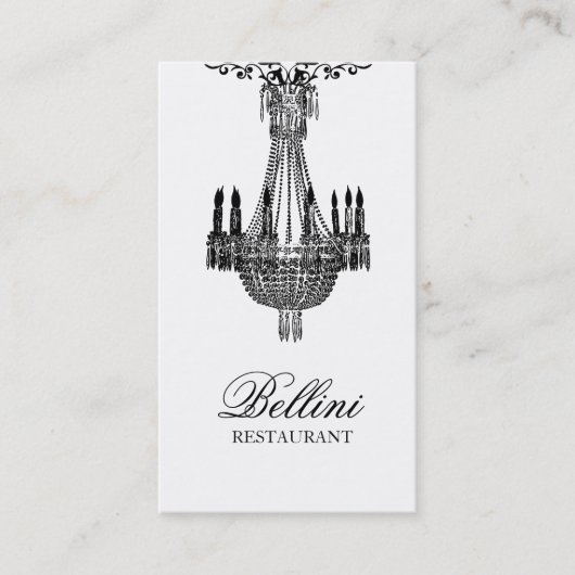 Elegant luxe zwart-wit ontwerp visitekaartje (Voorkant)