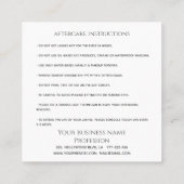 Elegant luxe zweeft make-up eye aftercare klantenkaartje (Achterkant)