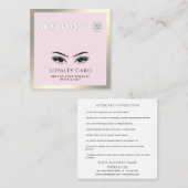 Elegant luxe zweeft make-up eye aftercare klantenkaartje (Voorkant / Achterkant)