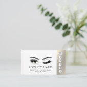 Elegant luxe zweeft make-up wink ogen klantenkaartje (Staand voorkant)