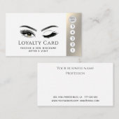 Elegant luxe zweeft make-up wink ogen klantenkaartje (Voorkant / Achterkant)