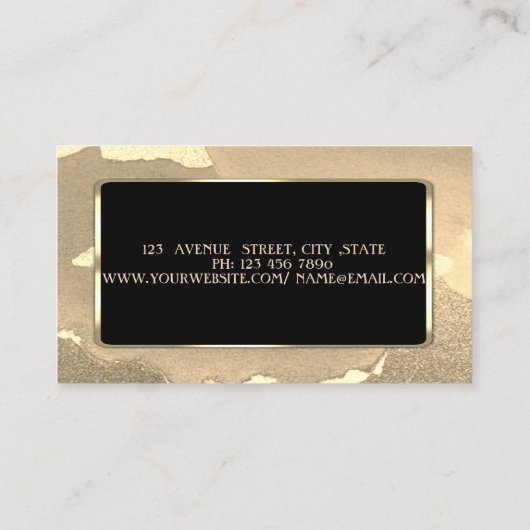 Elegant luxestijlvol, Abstract, zwart Lijst Visitekaartje (Achterkant)