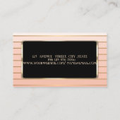 Elegant luxestijlvol, modern, gestreept visitekaartje (Achterkant)