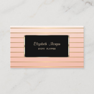 Elegant luxestijlvol, modern, gestreept visitekaartje