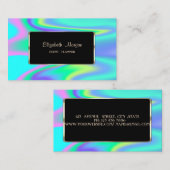 Elegant luxestijlvol, modern, holografisch visitekaartje (Voorkant / Achterkant)