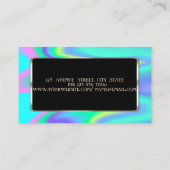 Elegant luxestijlvol, modern, holografisch visitekaartje (Achterkant)