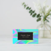 Elegant luxestijlvol, modern, holografisch visitekaartje (Staand voorkant)