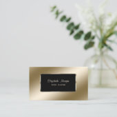 Elegant luxestijlvol, modern, zwart Lijst Visitekaartje (Staand voorkant)