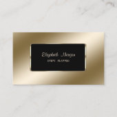 Elegant luxestijlvol, modern, zwart Lijst Visitekaartje (Voorkant)