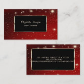 Elegant luxestijlvol, modern, zwart Lijst Visitekaartje (Voorkant / Achterkant)