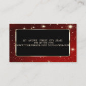 Elegant luxestijlvol, modern, zwart Lijst Visitekaartje (Achterkant)