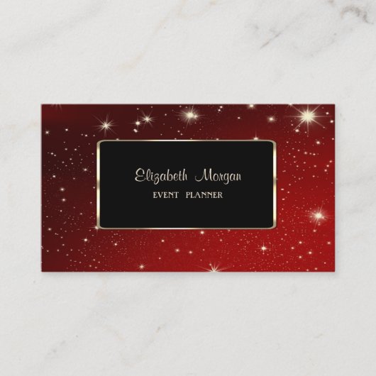 Elegant luxestijlvol, modern, zwart Lijst Visitekaartje (Voorkant)