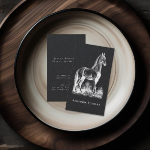 Elegant Luxurious Equestrian  Horse Black Visitekaartje