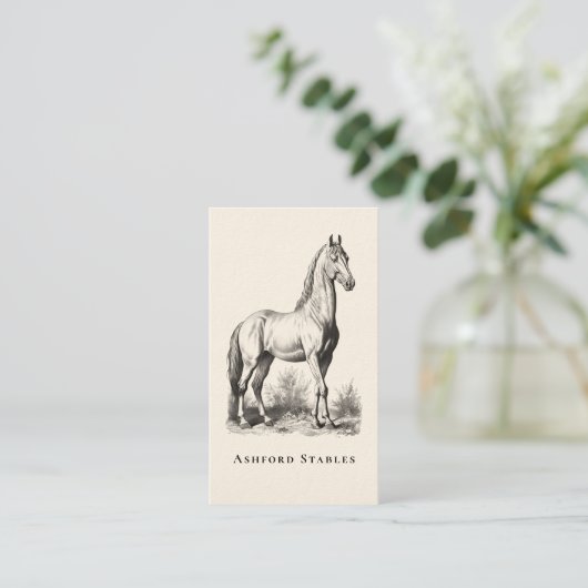 Elegant Luxurious Equestrian  Horse Visitekaartje (Staand voorkant)