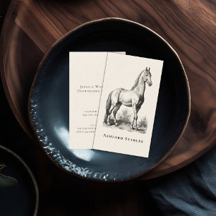 Elegant Luxurious Equestrian Horse Visitekaartje
