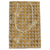 Elegant Luxurous Gold Silver Glitter Sparkle Medium Cadeauzakje (Voorkant)