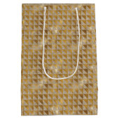 Elegant Luxurous Gold Silver Glitter Sparkle Medium Cadeauzakje (Achterkant)