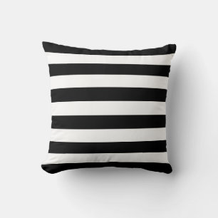 Elegant Luxury Black en white strepen patroon Kussen