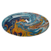 Elegant Luxury Blue Gold Monogram Snijplank (Hoek)