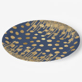 Elegant Luxury Blue Rhinestones Jewels Bling Papieren Bordje (Gekanteld)