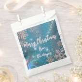 Elegant Luxury Blue Winter Wonderland Kerstmis Bedankzakje (Geknipt)