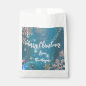 Elegant Luxury Blue Winter Wonderland Kerstmis Bedankzakje (Voorkant)