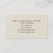 Elegant Luxury Bold Monogram met Fleur-de-lis Visitekaartje (Achterkant)