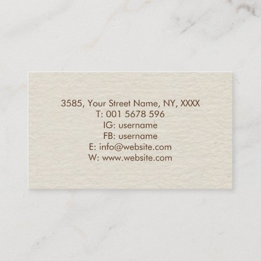 Elegant Luxury Bold Monogram met Fleur-de-lis Visitekaartje (Achterkant)