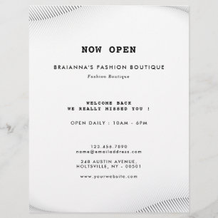 Elegant Luxury Boutique White Black Flyer