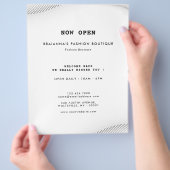 Elegant Luxury Boutique White Black Flyer (Hand)