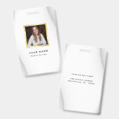 Elegant Luxury Boutique White Gold Badge (Voor- en achterkant)