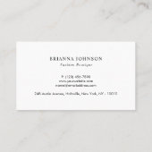 Elegant Luxury Boutique White Gold Klantenkaartje (Achterkant)