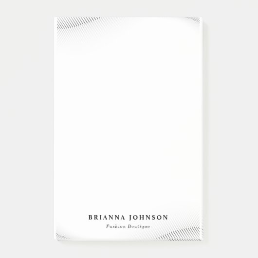 Elegant Luxury Boutique White Gold Post-it® Notes (Voorkant)