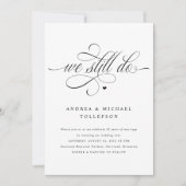 Elegant Luxury Calligraphy Wedding Vow Renewal Kaart (Voorkant)