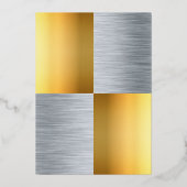 Elegant Luxury Chic Formal Wedding Silver en Gold Folie Uitnodiging (Achterkant)