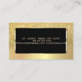 Elegant Luxury Chic Gold Glitter Bokeh Ombre Visitekaartje (Achterkant)