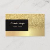 Elegant Luxury Chic Gold Glitter Bokeh Ombre Visitekaartje (Voorkant)