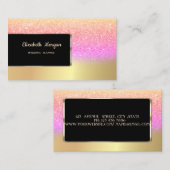 Elegant Luxury Chic Gold Glitter Bokeh Visitekaartje (Voorkant / Achterkant)