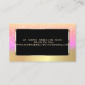 Elegant Luxury Chic Gold Glitter Bokeh Visitekaartje (Achterkant)