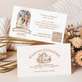 Elegant Luxury Cupcake Bakery Cake Designer Photo Visitekaartje