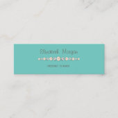 Elegant Luxury, Diamonds, Pearls Mint Green Mini Visitekaartje (Voorkant)