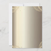 Elegant Luxury Dress Gold Bridal Shower  Kaart (Achterkant)